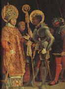 Matthias  Grunewald The Meeting of St Erasmus and St Maurice (mk08) USA oil painting artist